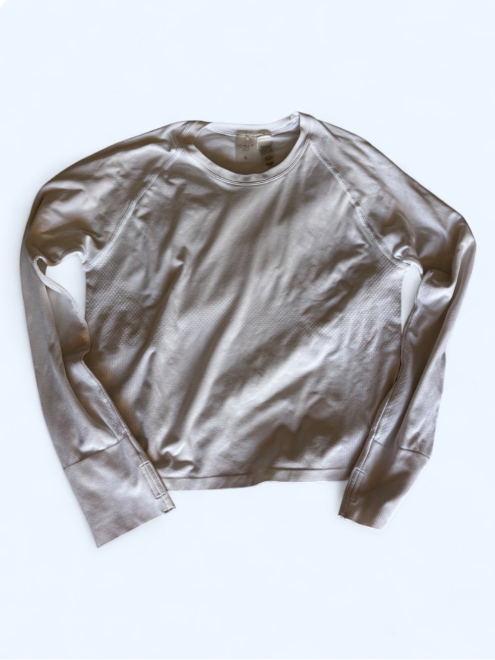 Calia White Crew Neck Active Top